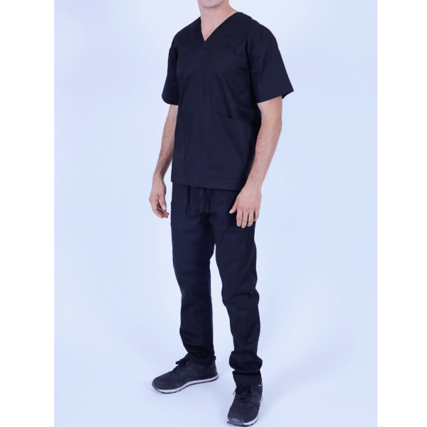 Scrub, Surgical, Medical Uniform for Men Color Black